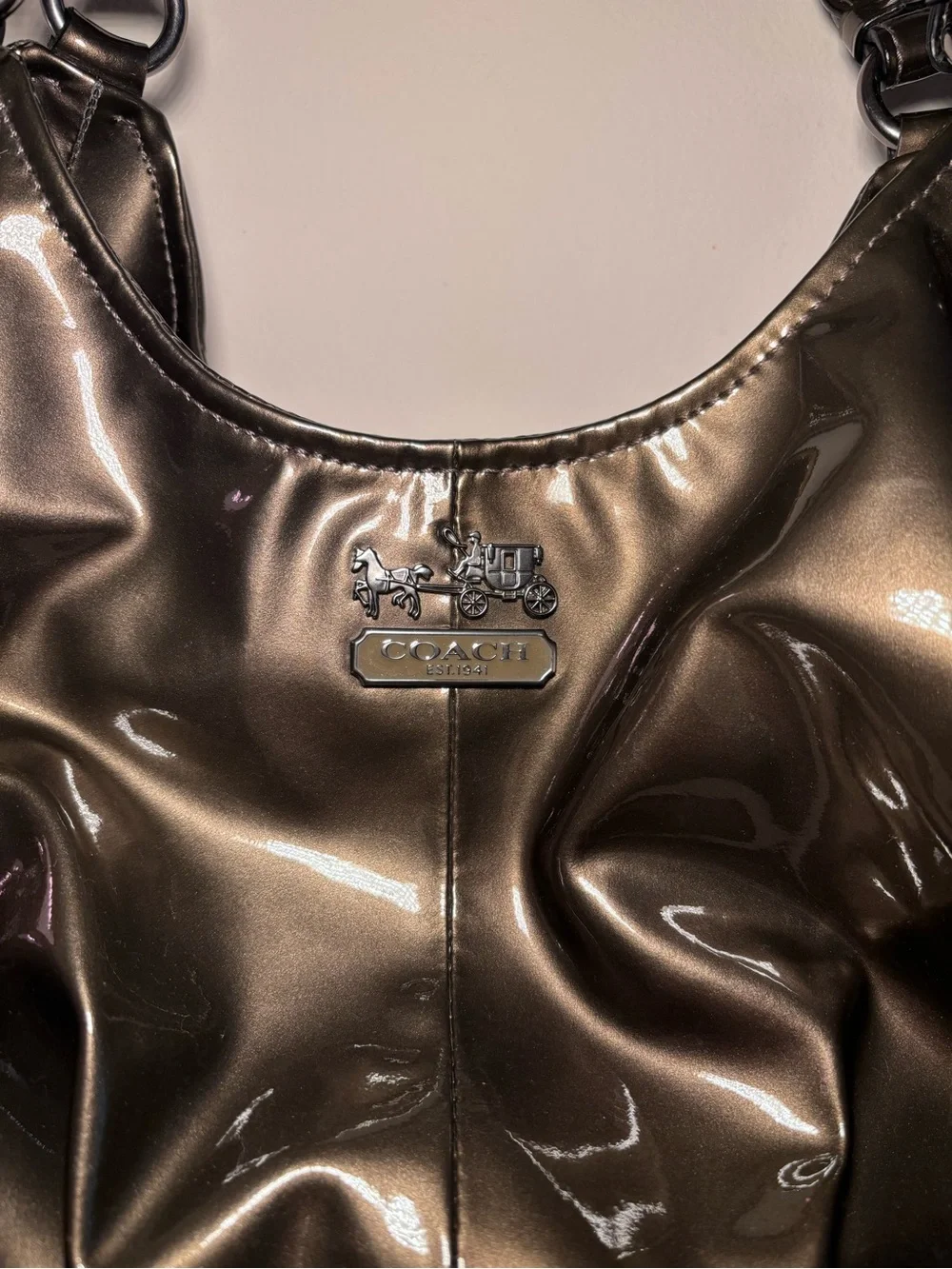 Coach 2000s Madison Maggie Patent Leather Hobo